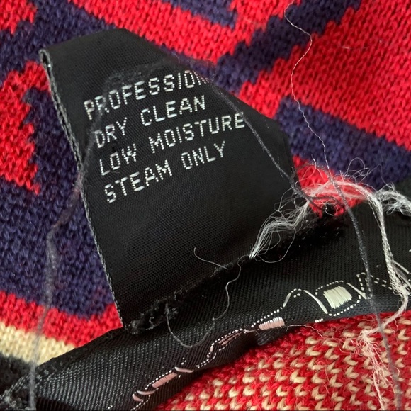 Andrea Jovine VTG 80s Wool Fringe Sweater Dress - Picture 4 of 8